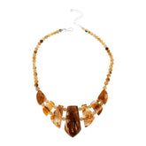 Jay King Sterling Silver Yellow Quartz Necklace 18" Madagascar Stones